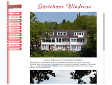 Tablet Screenshot of gaestehaus-windrose.de